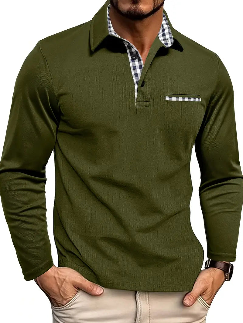 Levi - Camiseta polo con cuello a cuadros