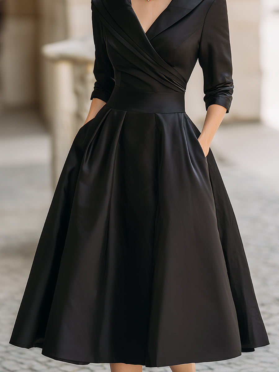 Eliana - Vestido midi con diseño envolvente