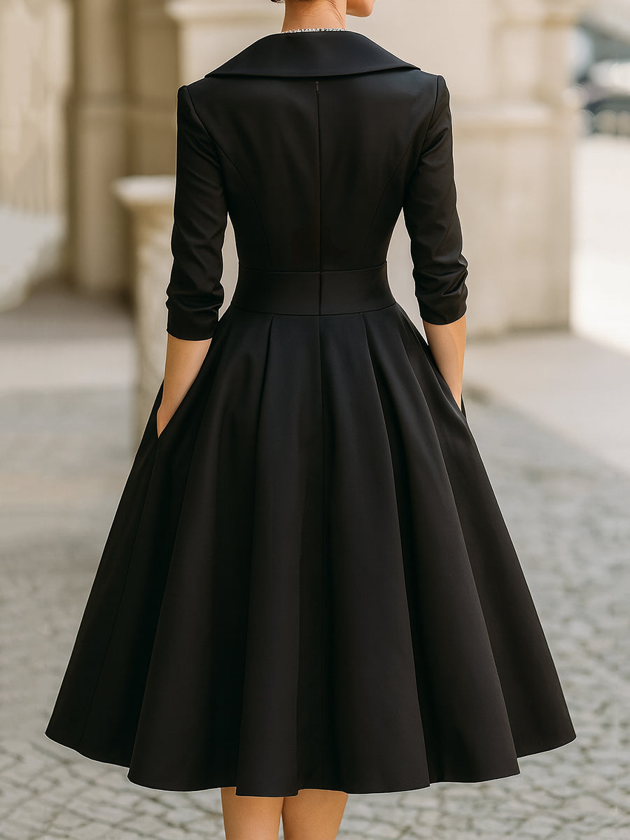 Eliana - Vestido midi con diseño envolvente