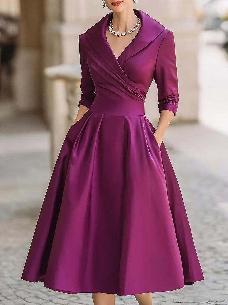 Eliana - Vestido midi con diseño envolvente
