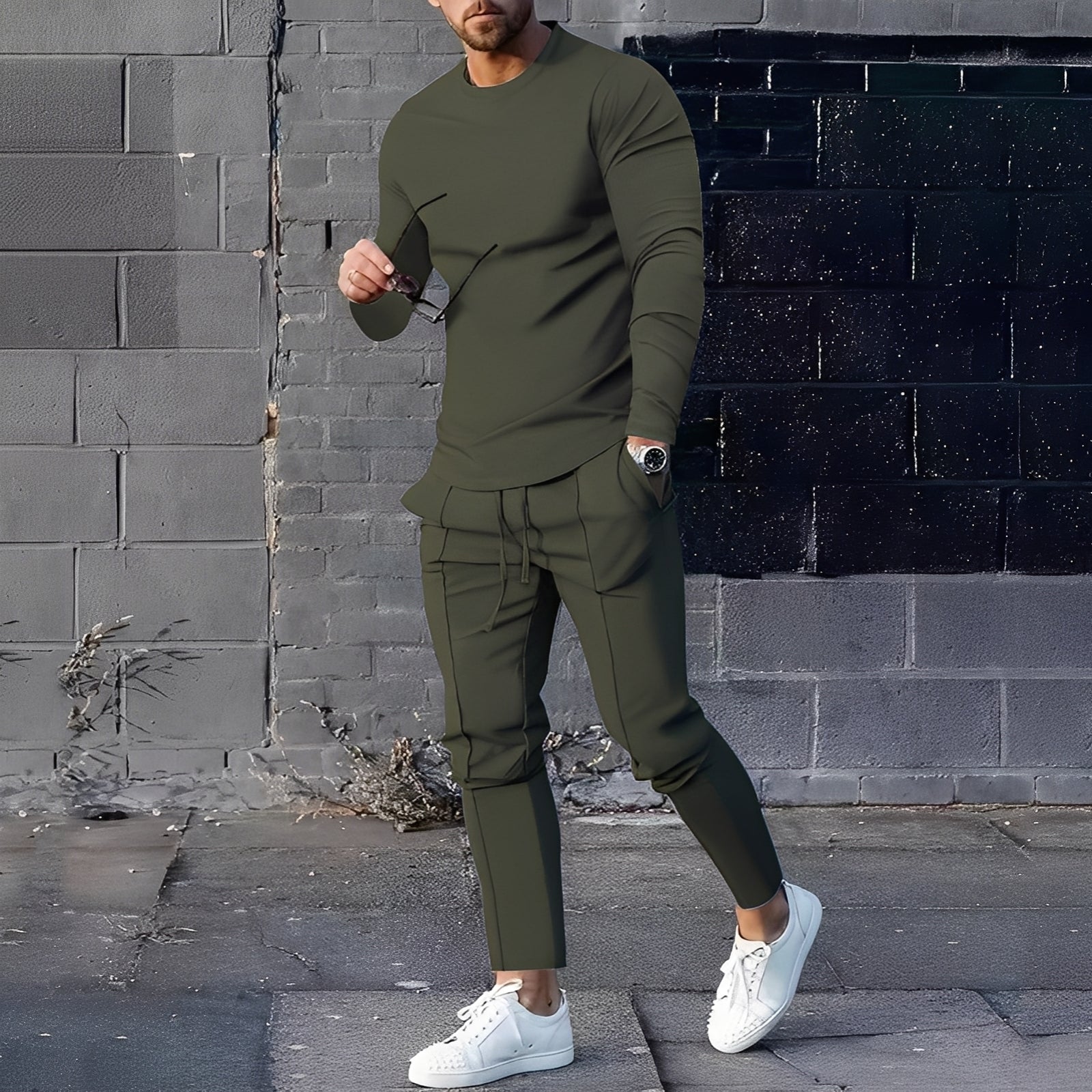 Adelard - Conjunto de hombre compuesto por suéter y pantalones