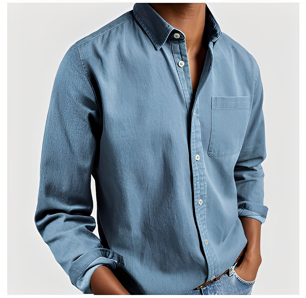 Kaspar - Camisa de manga larga casual para hombres
