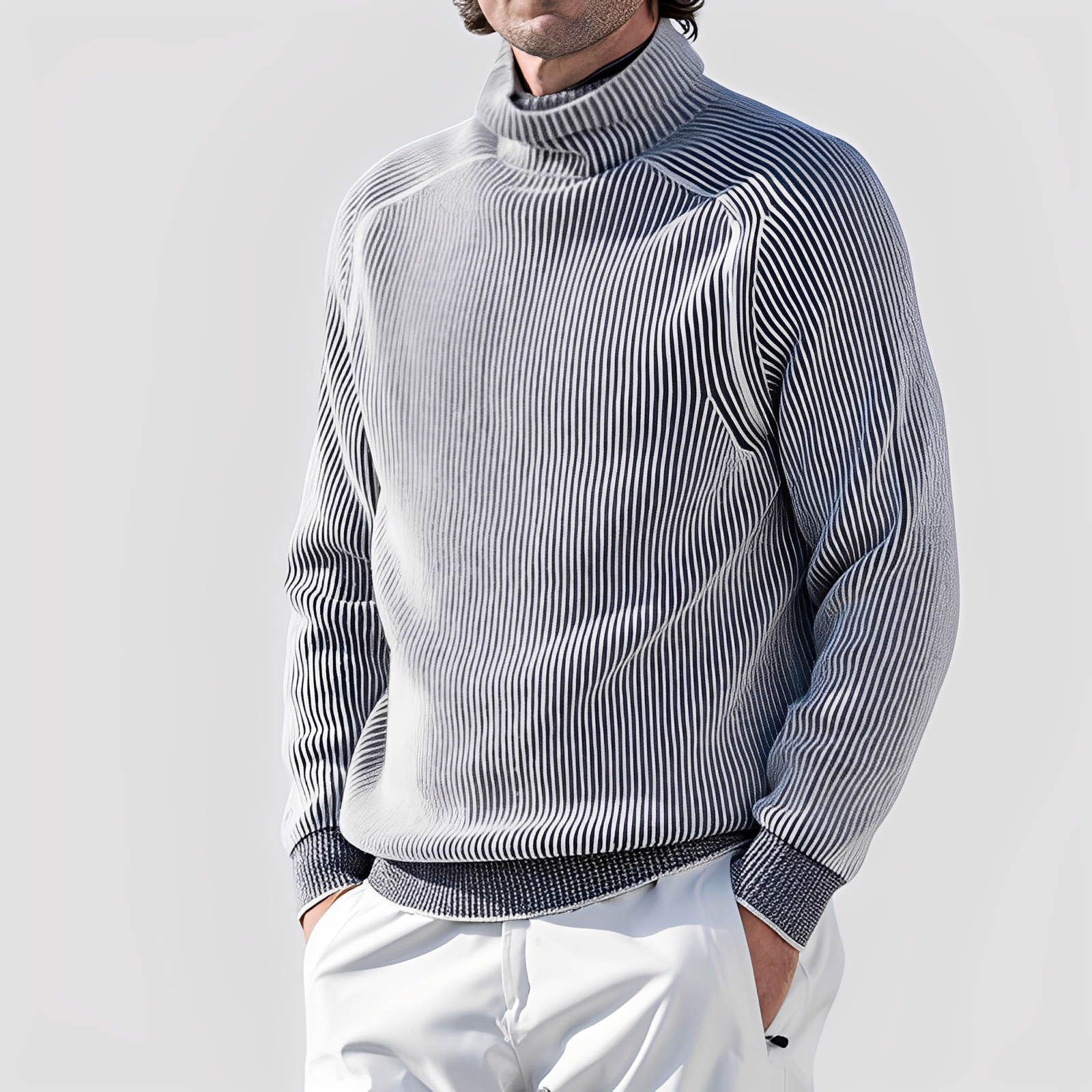 Chadwick - Jersey de cuello alto cómodo