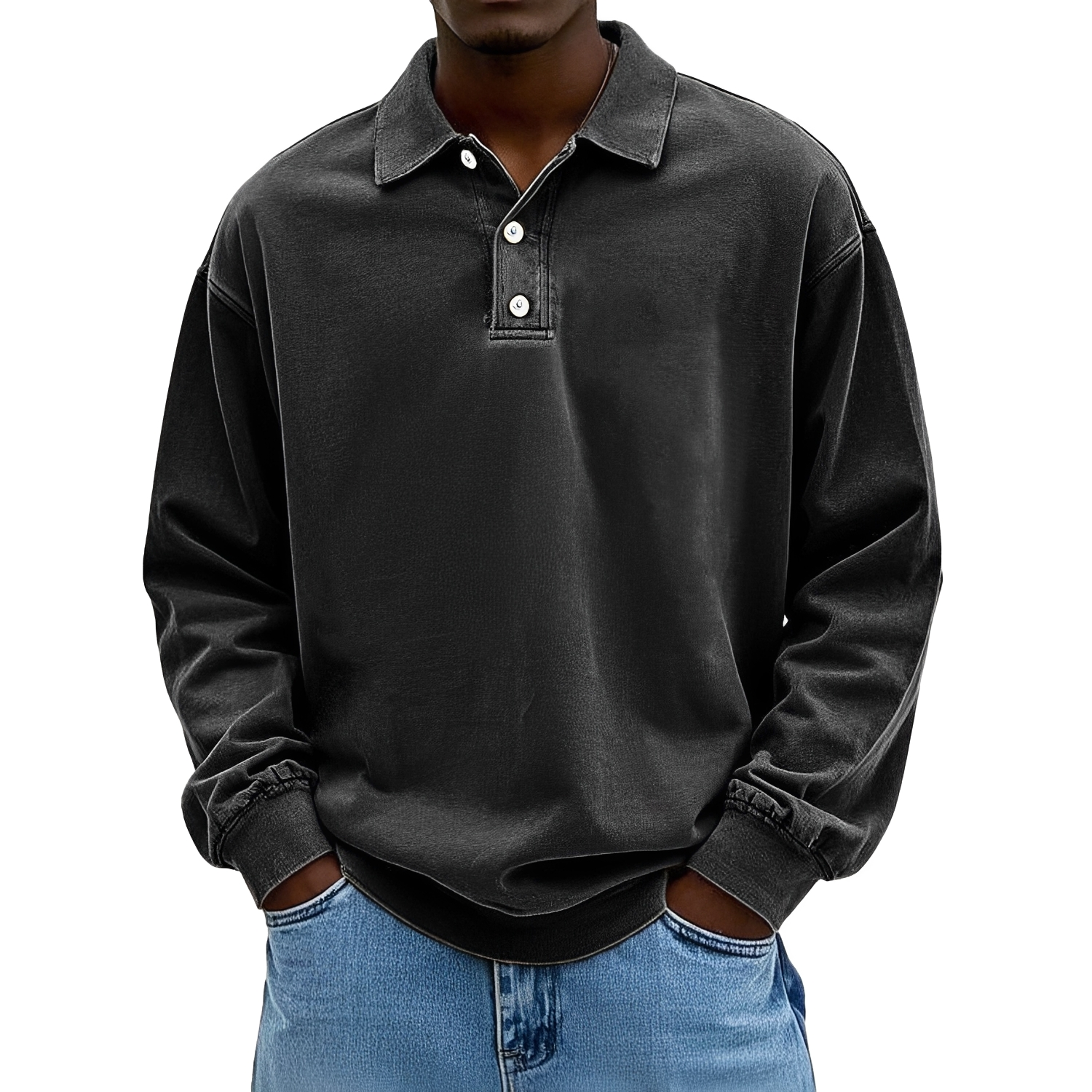 Caspian - Polo de manga larga para hombres