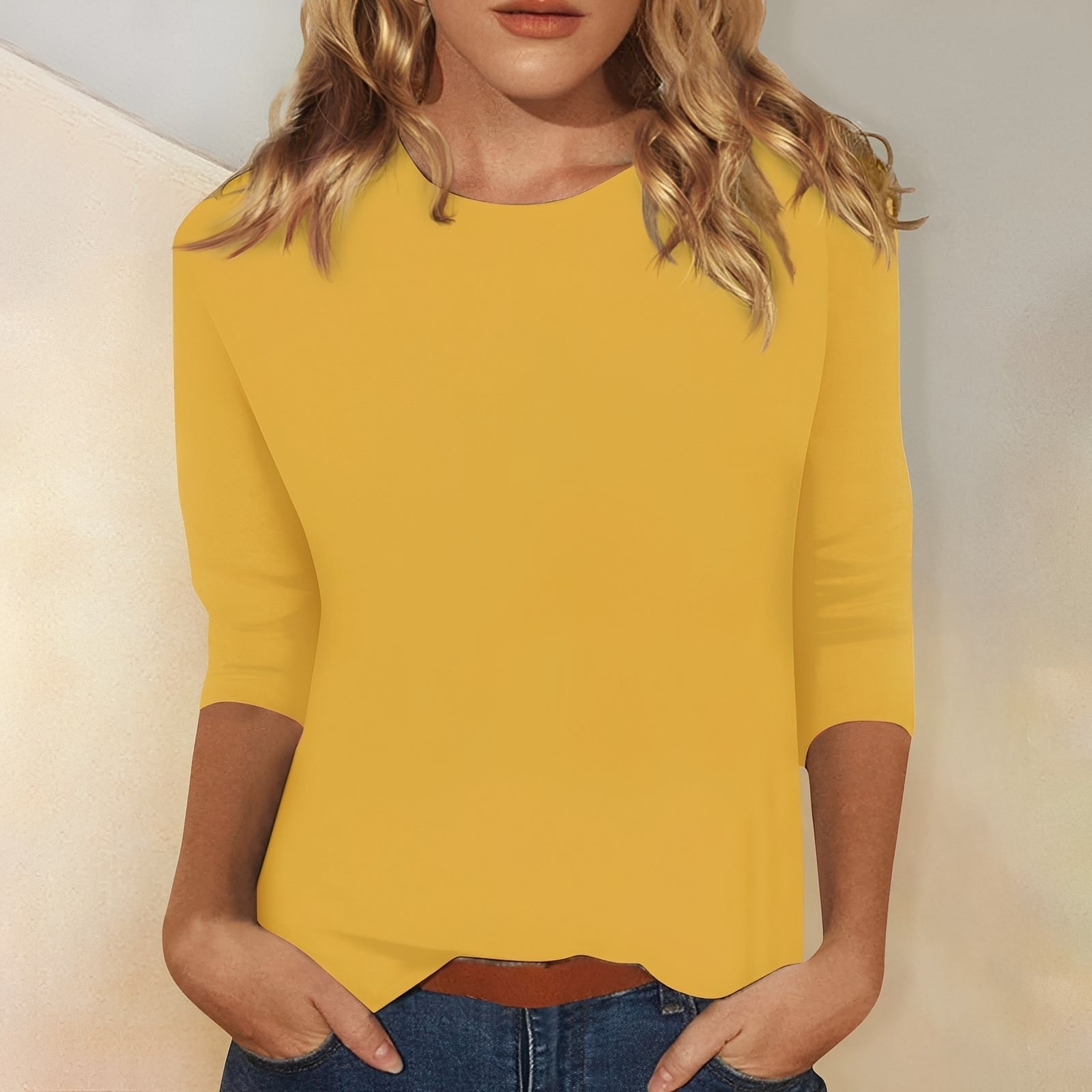 Katherina - Camiseta de cuello redondo cómoda