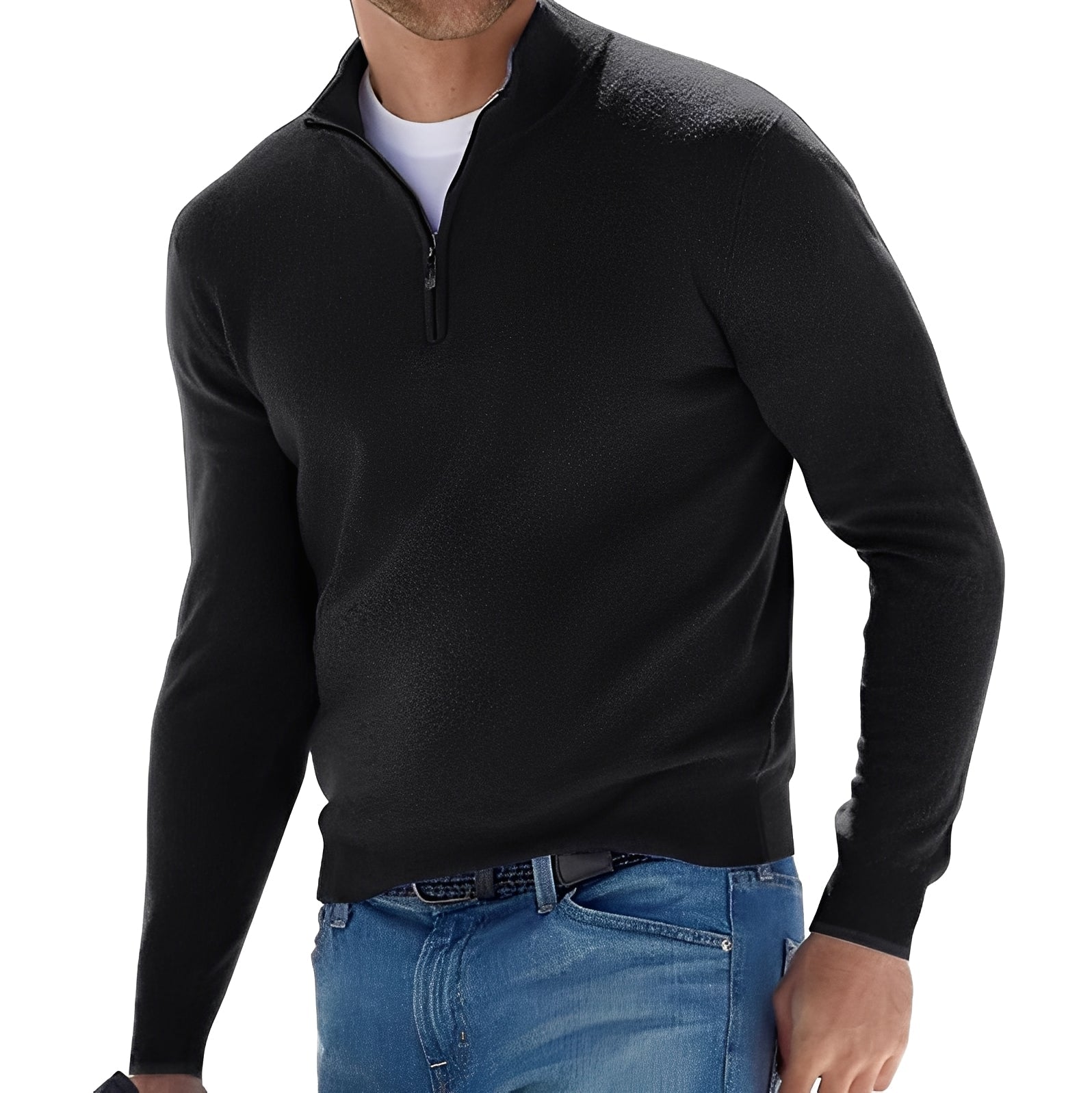 Nash - Suéter casual con media cremallera
