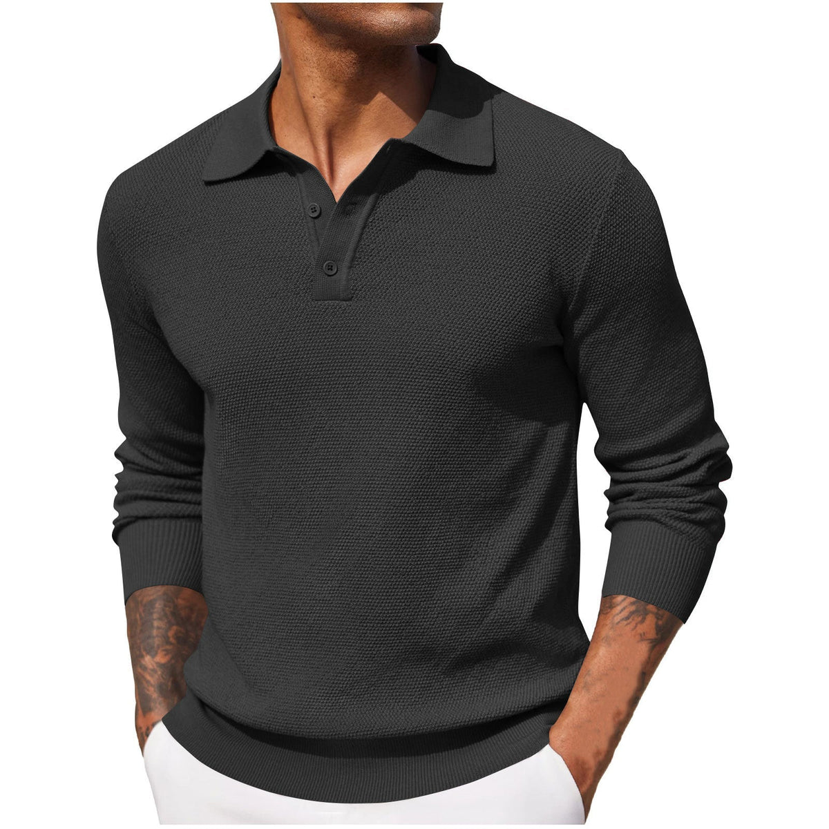Harrison - Camisa de manga larga acogedora y casual
