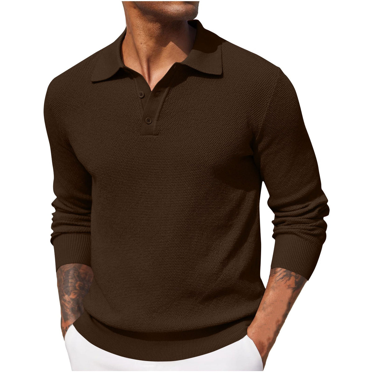 Harrison - Camisa de manga larga acogedora y casual
