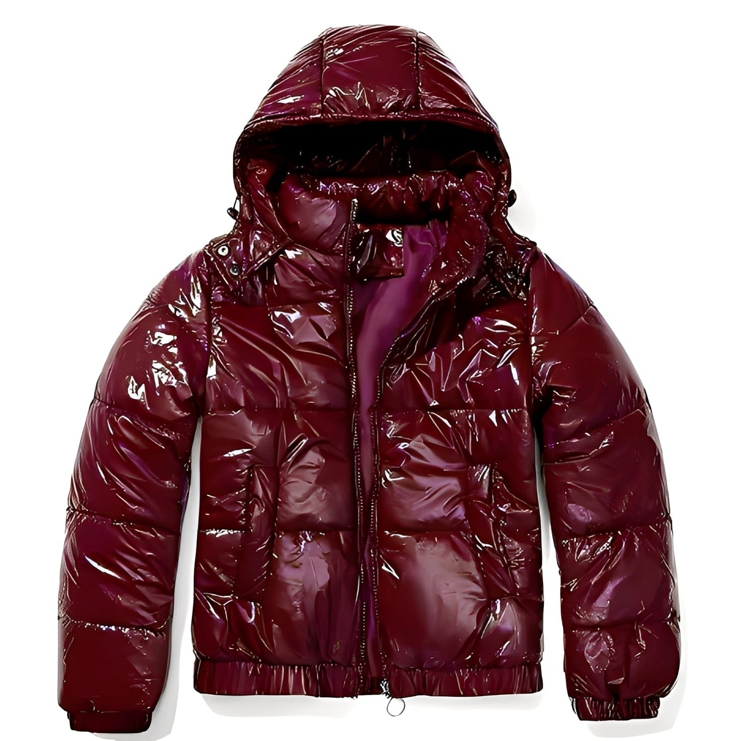 Yazmin - Una chaqueta gruesa y brillante para damas con capucha