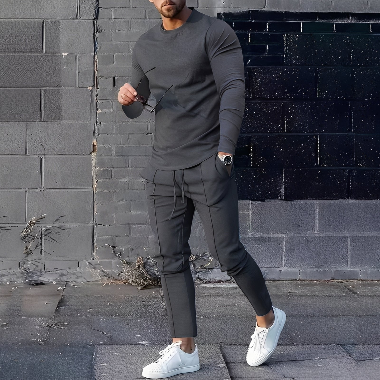 Adelard - Conjunto de hombre compuesto por suéter y pantalones