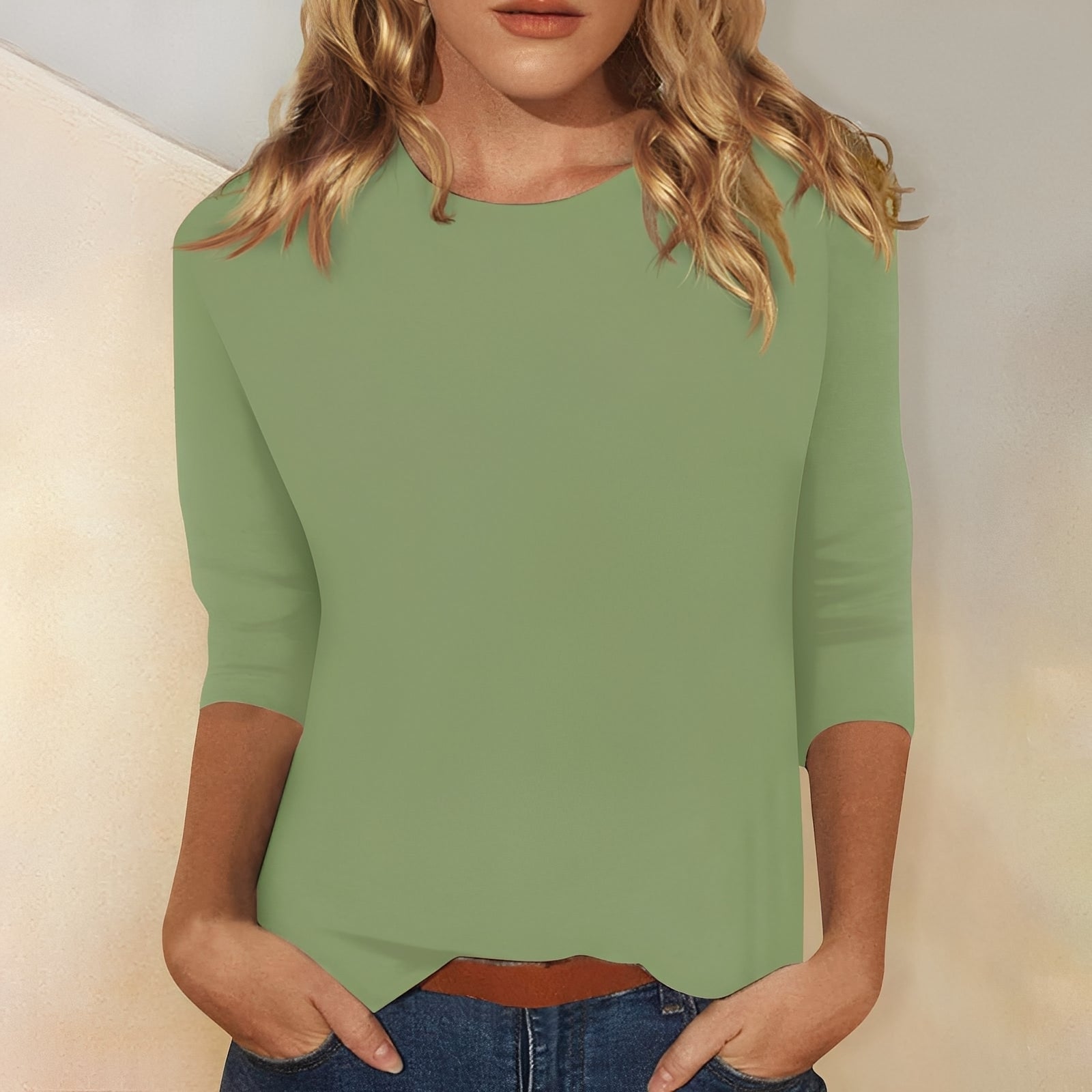 Katherina - Camiseta de cuello redondo cómoda