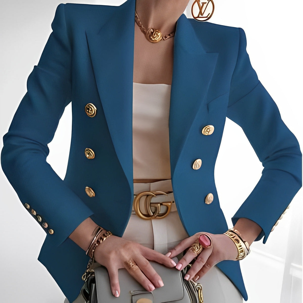 Shelley - Blazer con Botones para Mujeres