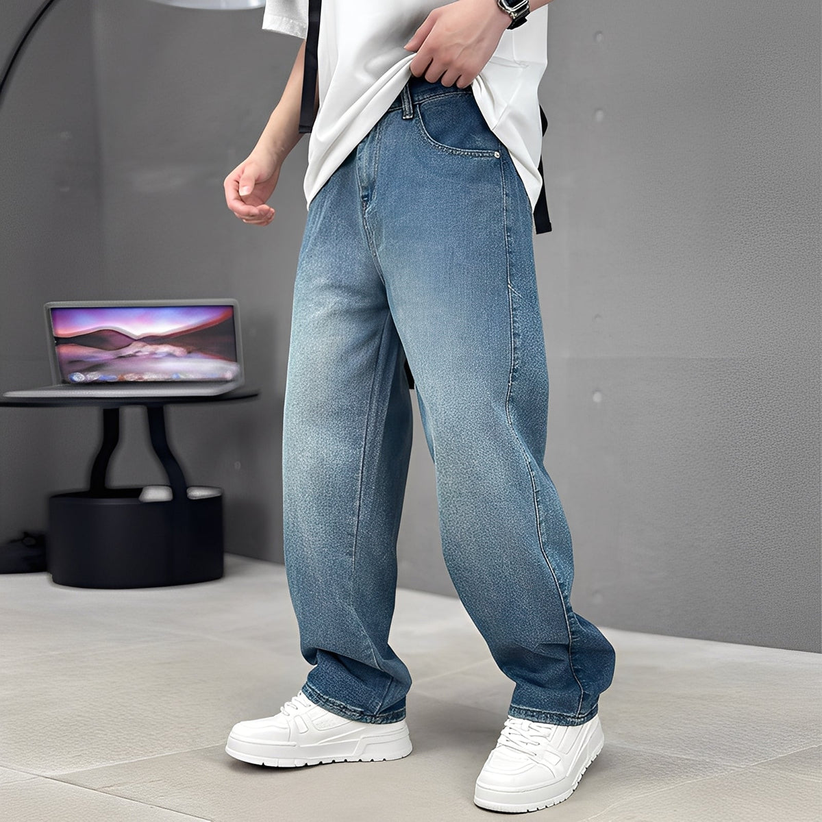 Wendell - Pantalones de moda con pierna ancha