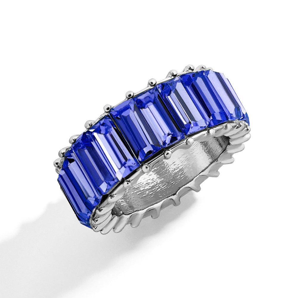 Naya – Anillo geométrico moderno de aleación colorida