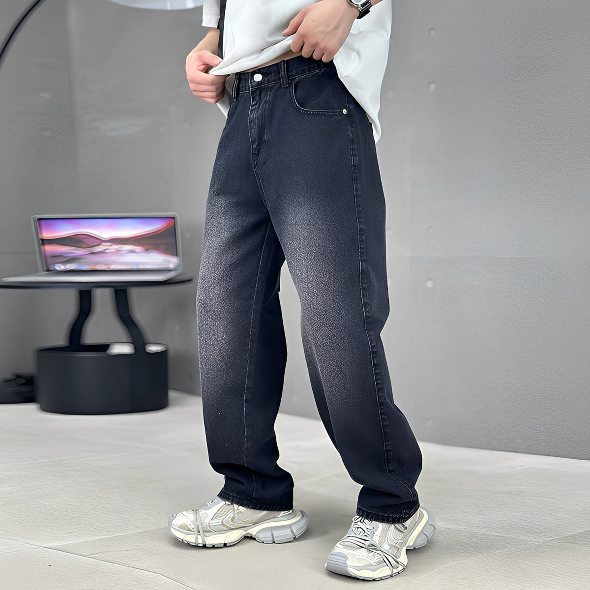 Wendell - Pantalones de moda con pierna ancha