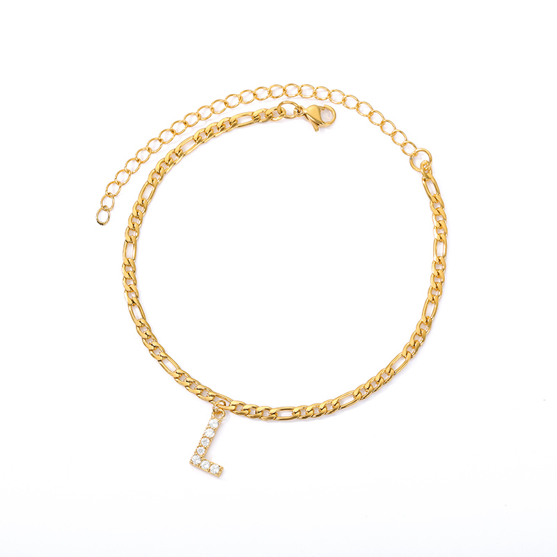 Tobillo con Inicial - Pulsera de tobillo con su inicial