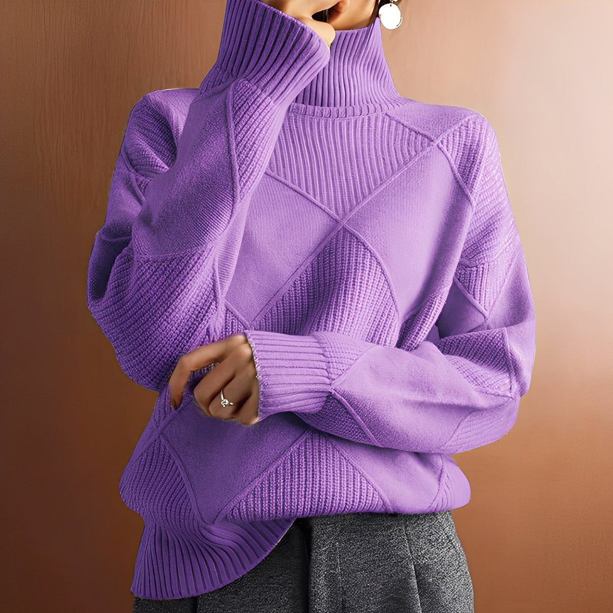 Morgan - Suéter de cuello alto moderno