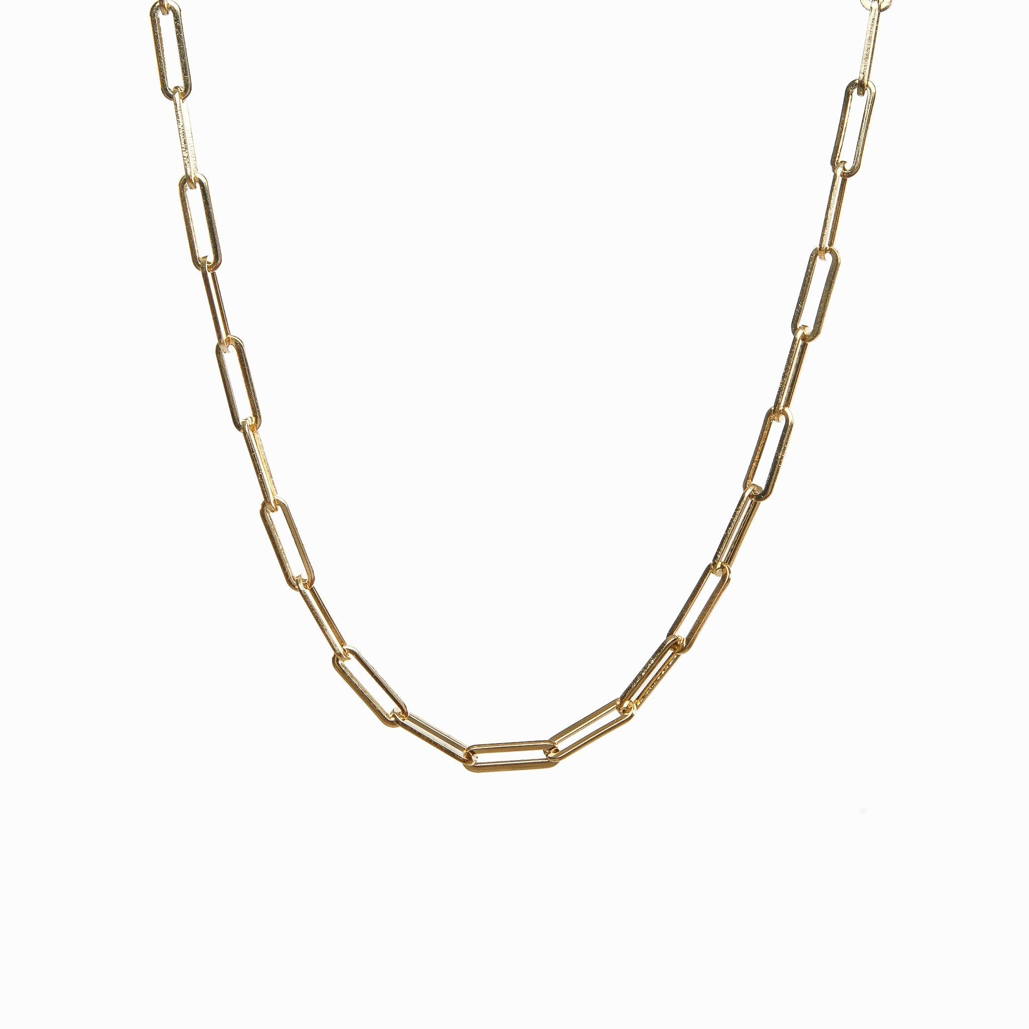 Elisa – Collar con eslabones dorados