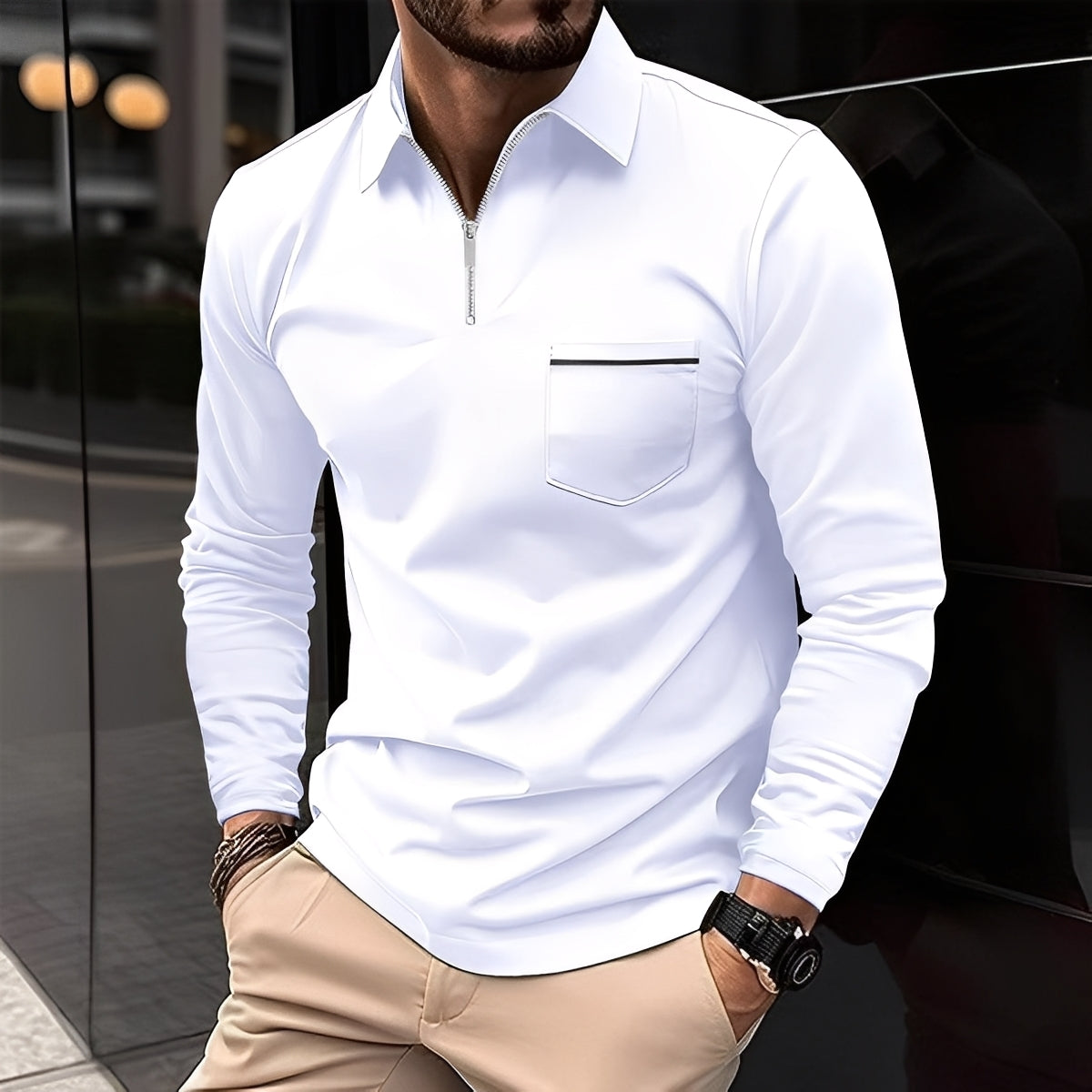 Bernard - Camiseta de manga larga cómoda