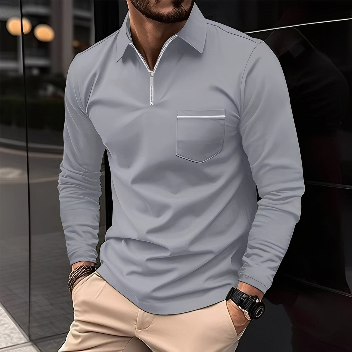Bernard - Camiseta de manga larga cómoda