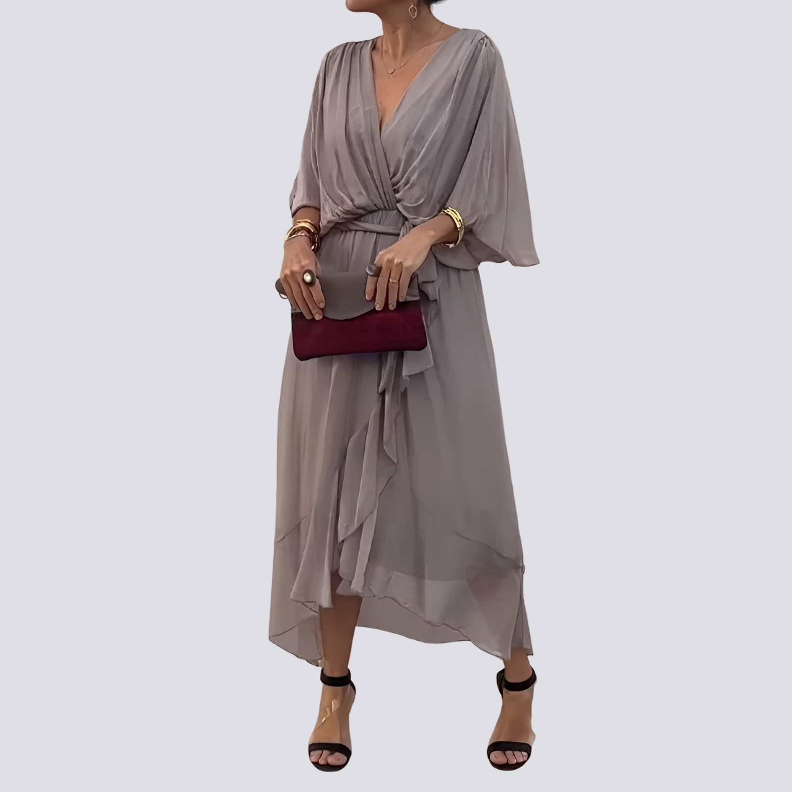 Jane - Vestido Irregular con Cuello en V