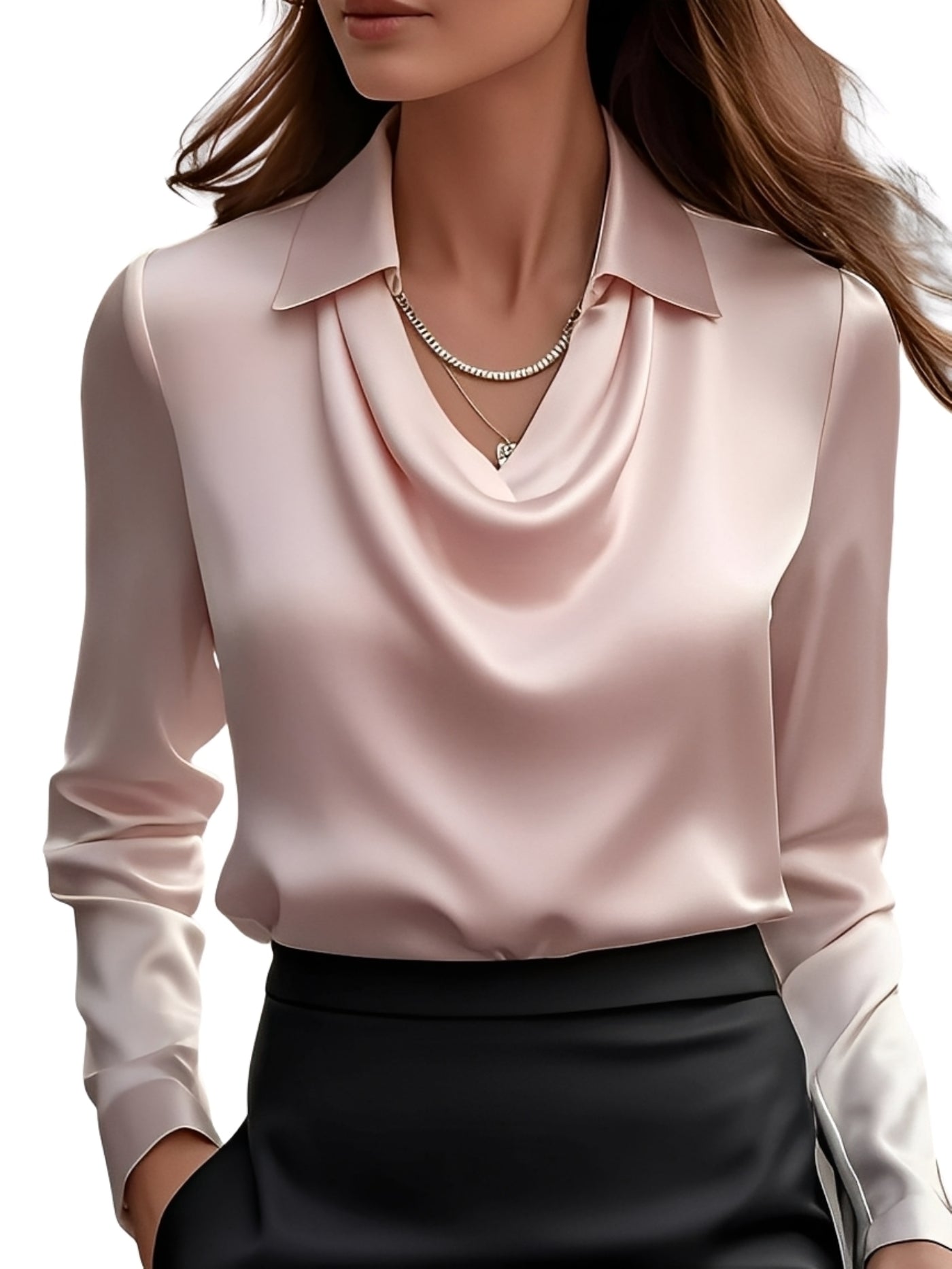 Dionne - Blusa de manga larga estilosa para mujer