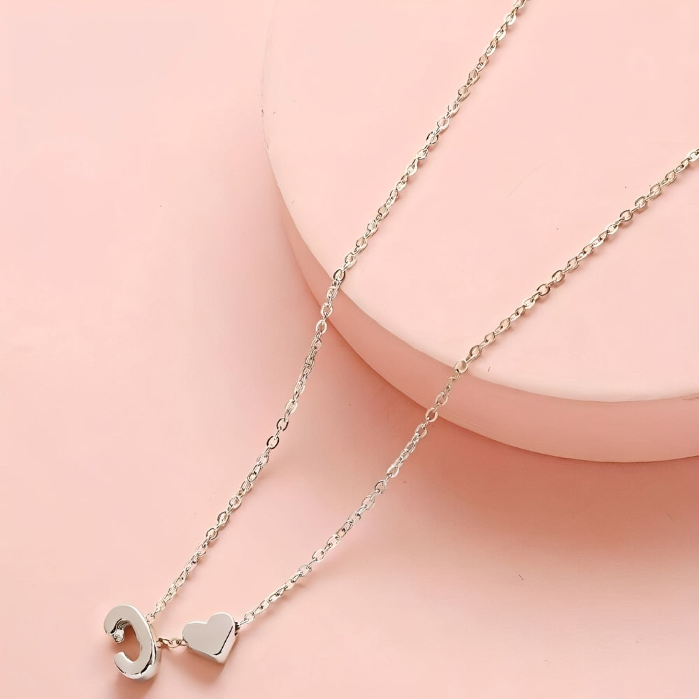 Conjunto de joyas de corazón inicial - conjunto de joyas Initial Love