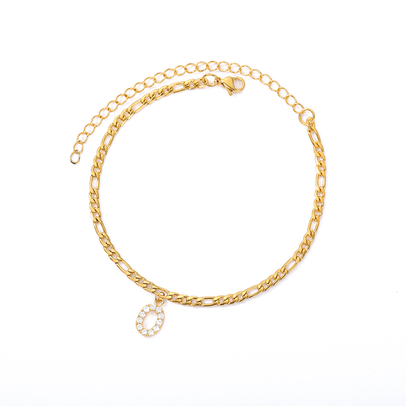 Tobillo con Inicial - Pulsera de tobillo con su inicial