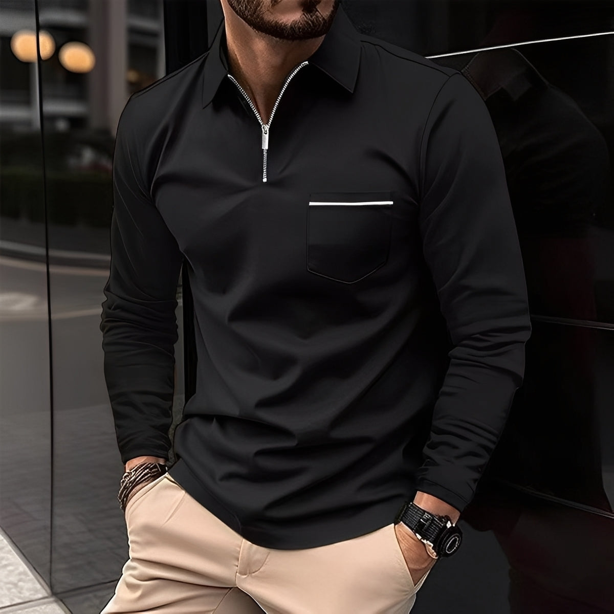 Bernard - Camiseta de manga larga cómoda