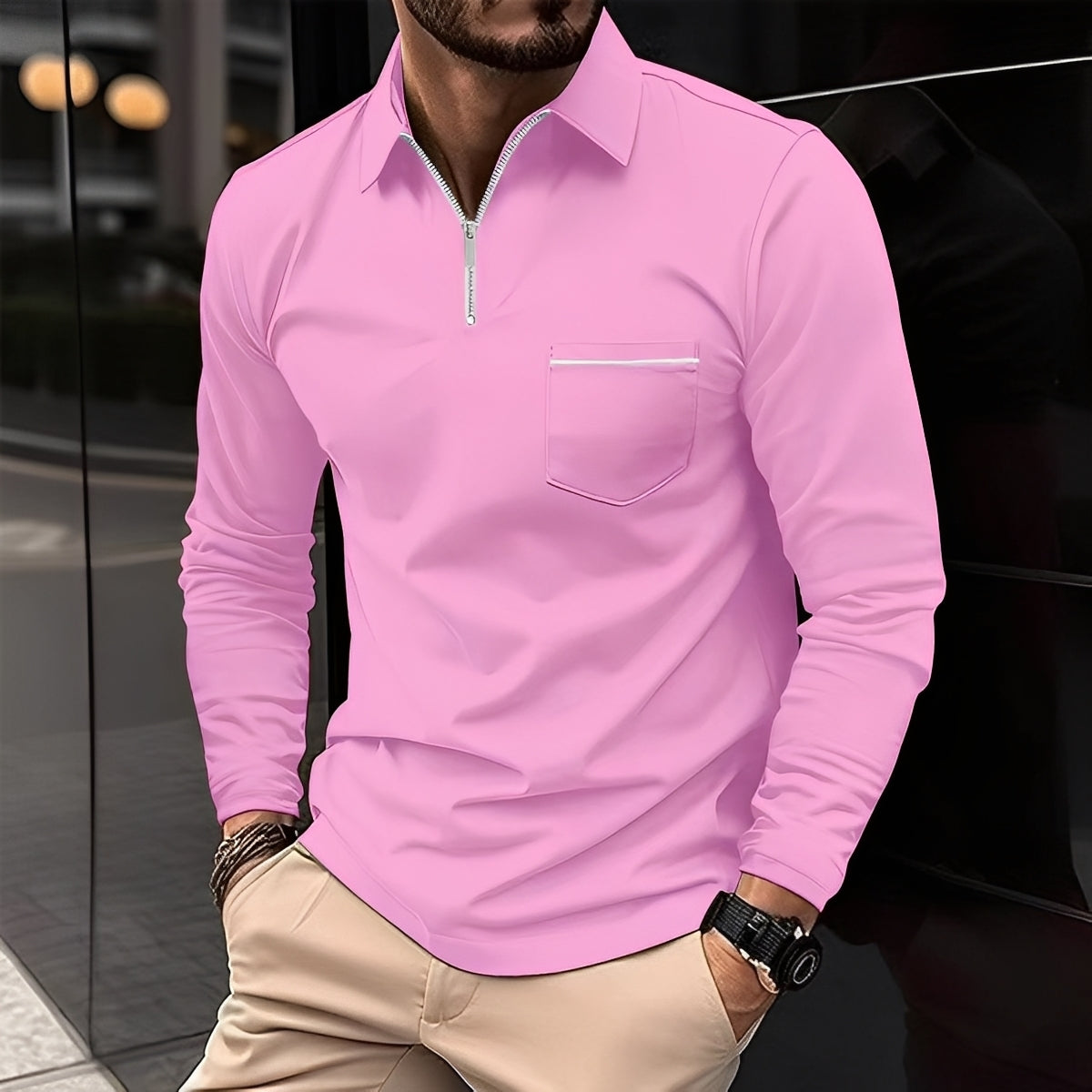 Bernard - Camiseta de manga larga cómoda