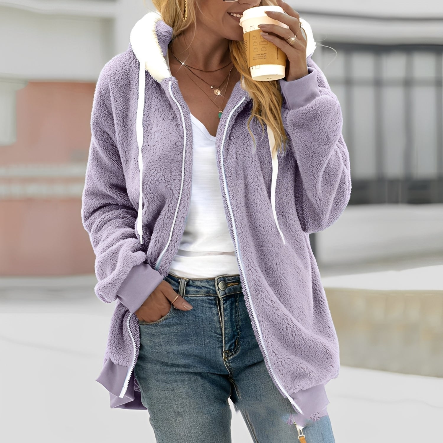 Chloe - Chaqueta con capucha cálida para damas