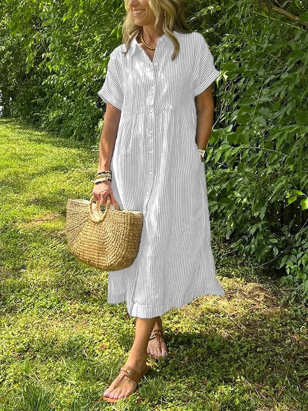 Corinne – Elegante vestido camisero para dama