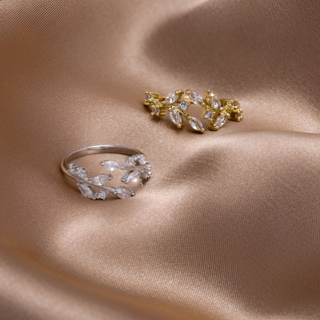 Aretha – Anillo Liana Cristal en oro de 18K