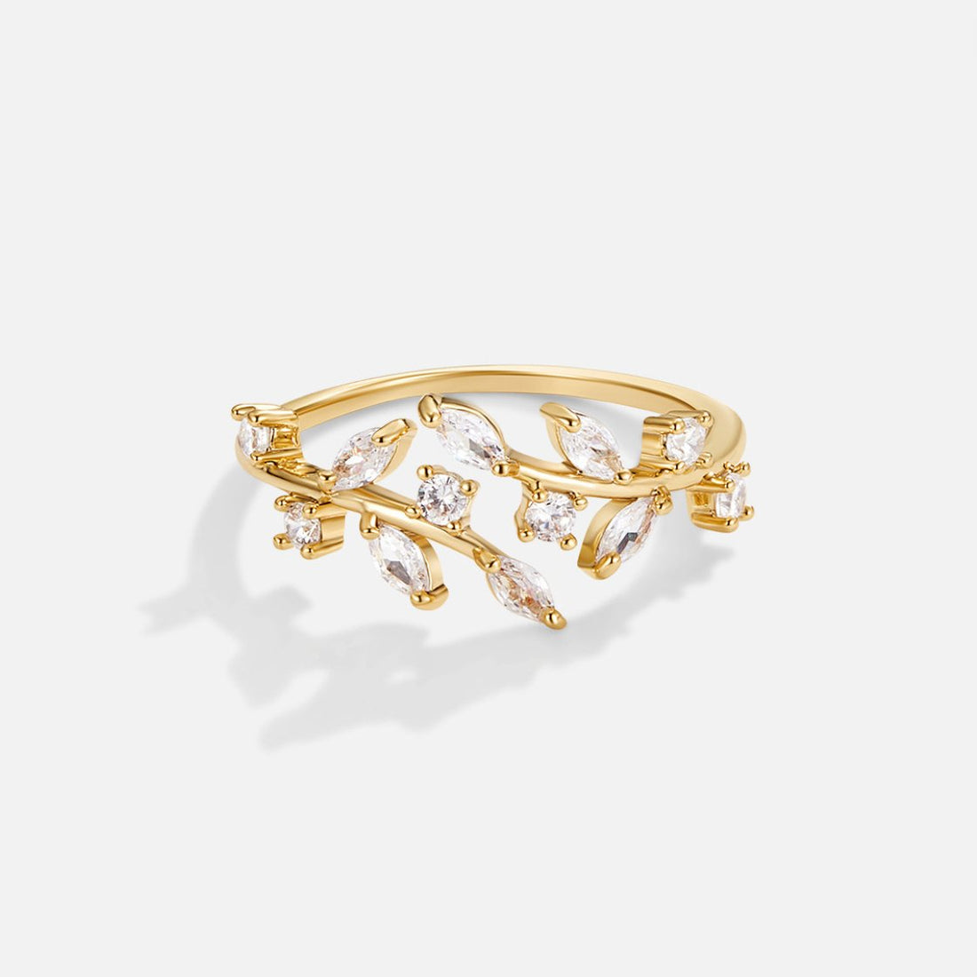 Aretha – Anillo Liana Cristal en oro de 18K