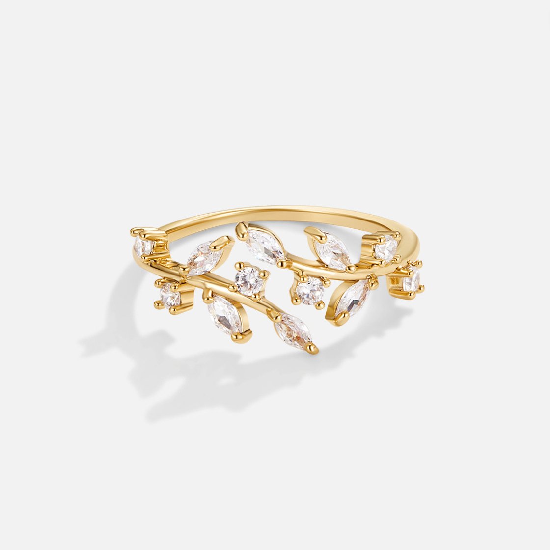 Aretha – Anillo Liana Cristal en oro de 18K