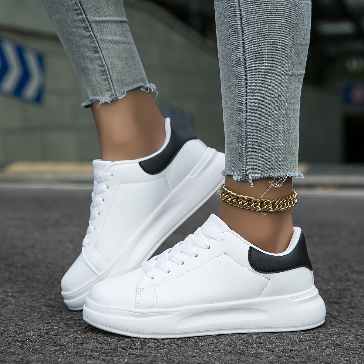 Layla - Zapatillas blancas para mujer para estilo diario
