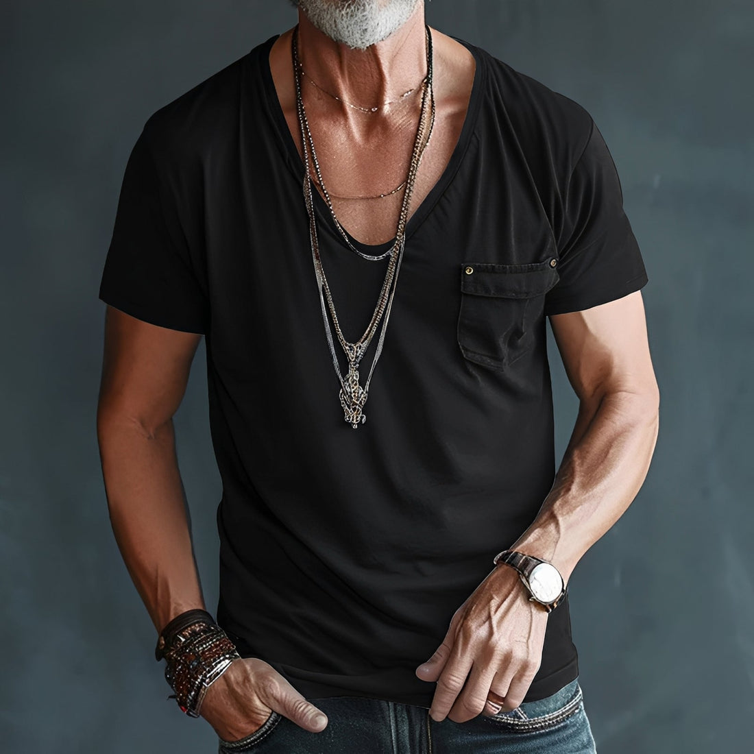 Eddie – Camiseta para hombre – Casual y holgada