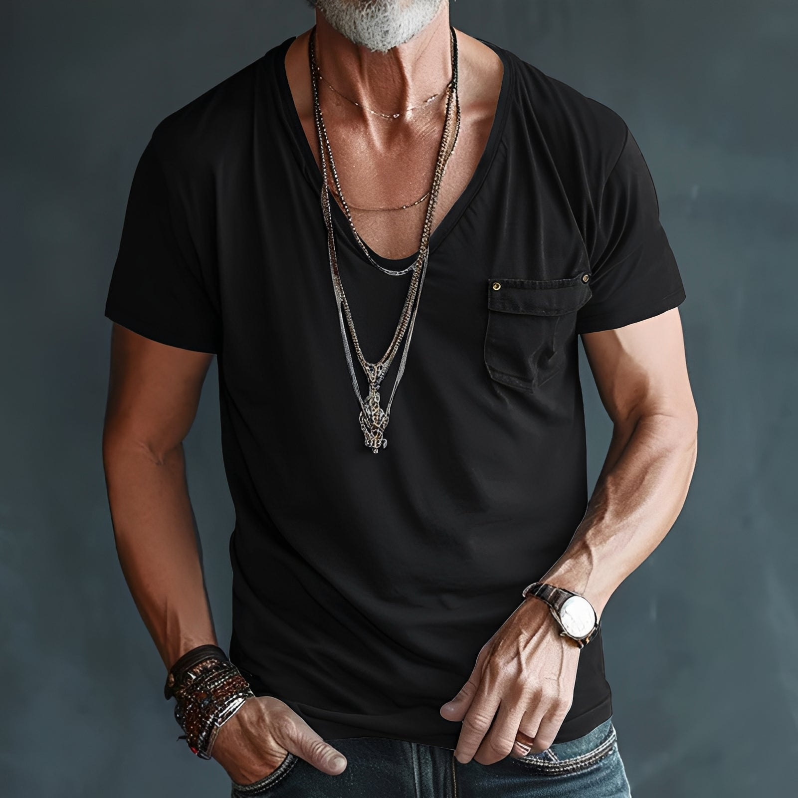 Eddie – Camiseta para hombre – Casual y holgada
