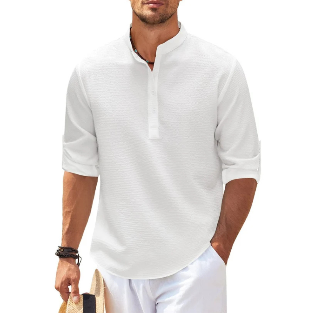 Cormac - Camisa de moda con media botonadura