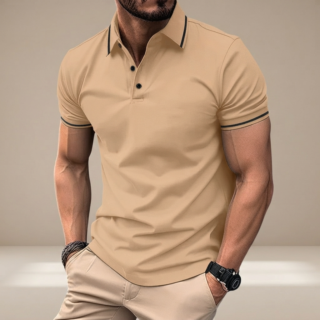 Elvan - Polo Casual con Medio Botón