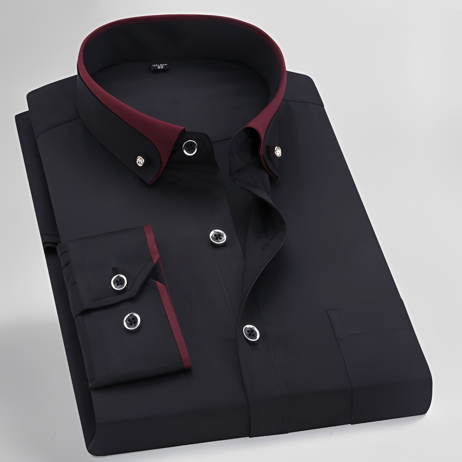 Glindel - Camisa clásica de manga larga para caballero
