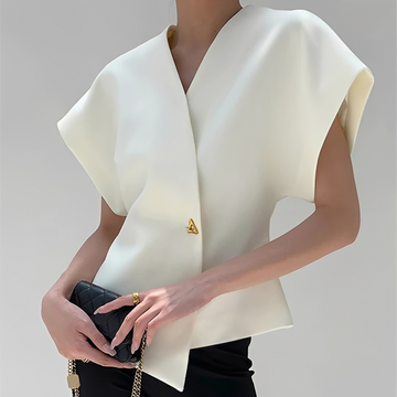 Ariella - Blusa con cuello en V a la moda