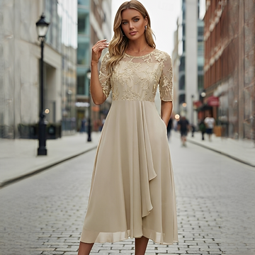Victoria - Vestido Elegante de Encaje Hueco