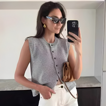 Vevian - Top Casual con Botones