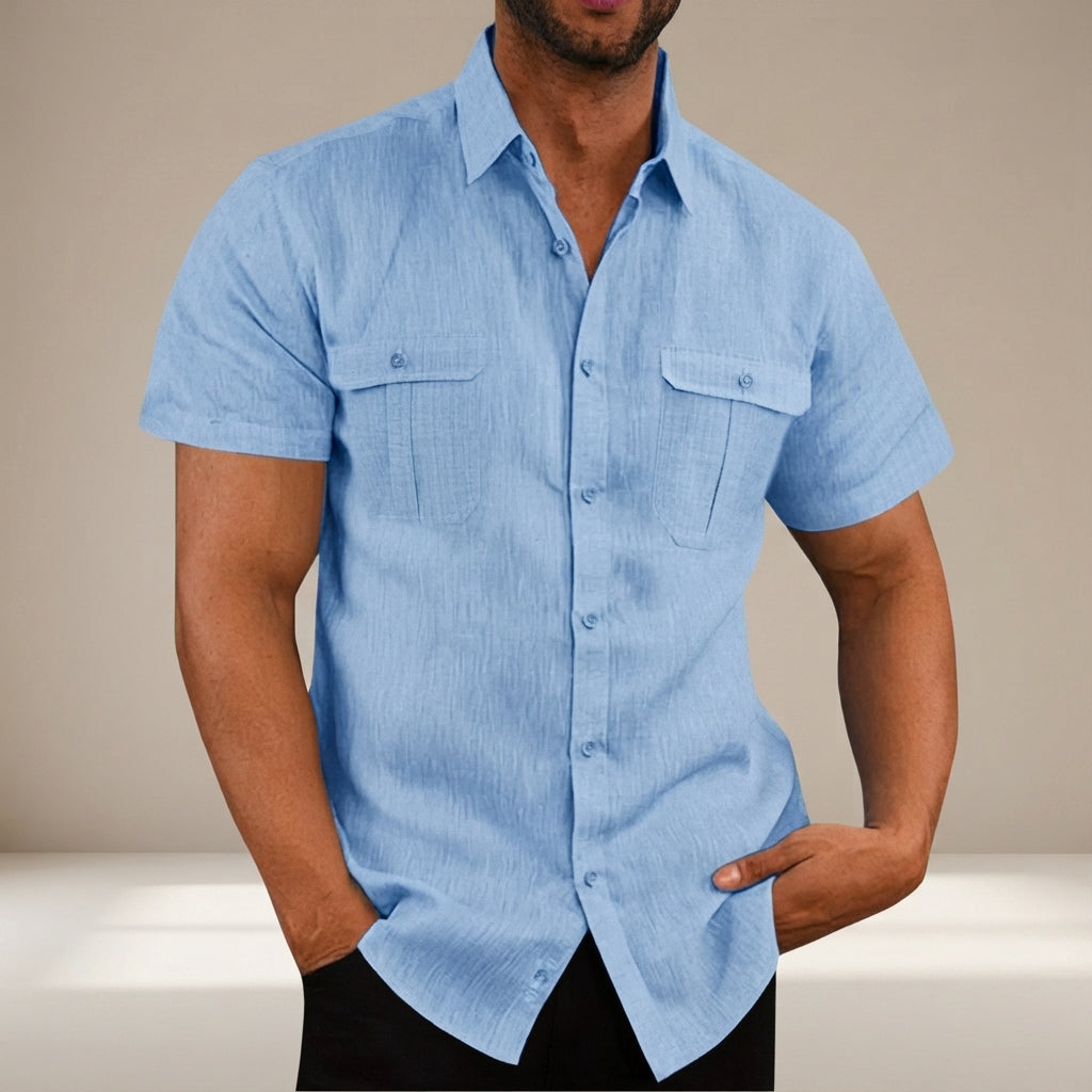 Lewys - Camisa Polo Casual con Botones