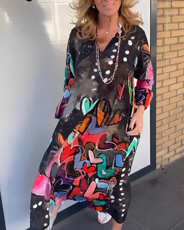 Geneva - Vestido Cómodo con Cuello en V