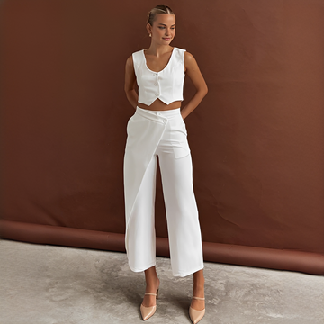 Agnes - Conjunto de Chaleco y Pantalones de Moda