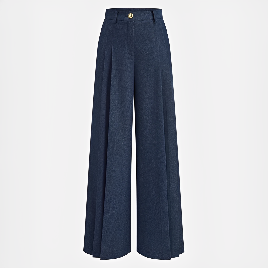 Odessa - Pantalones de Corte Ancho con Pliegues