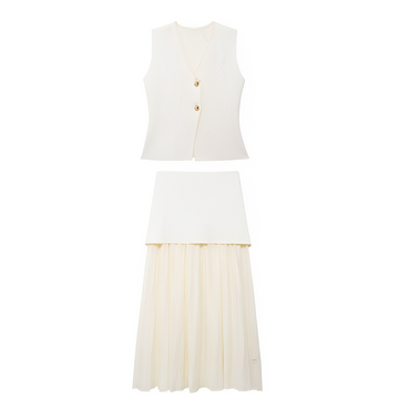 Airen - Conjunto de Chaleco y Falda Casual
