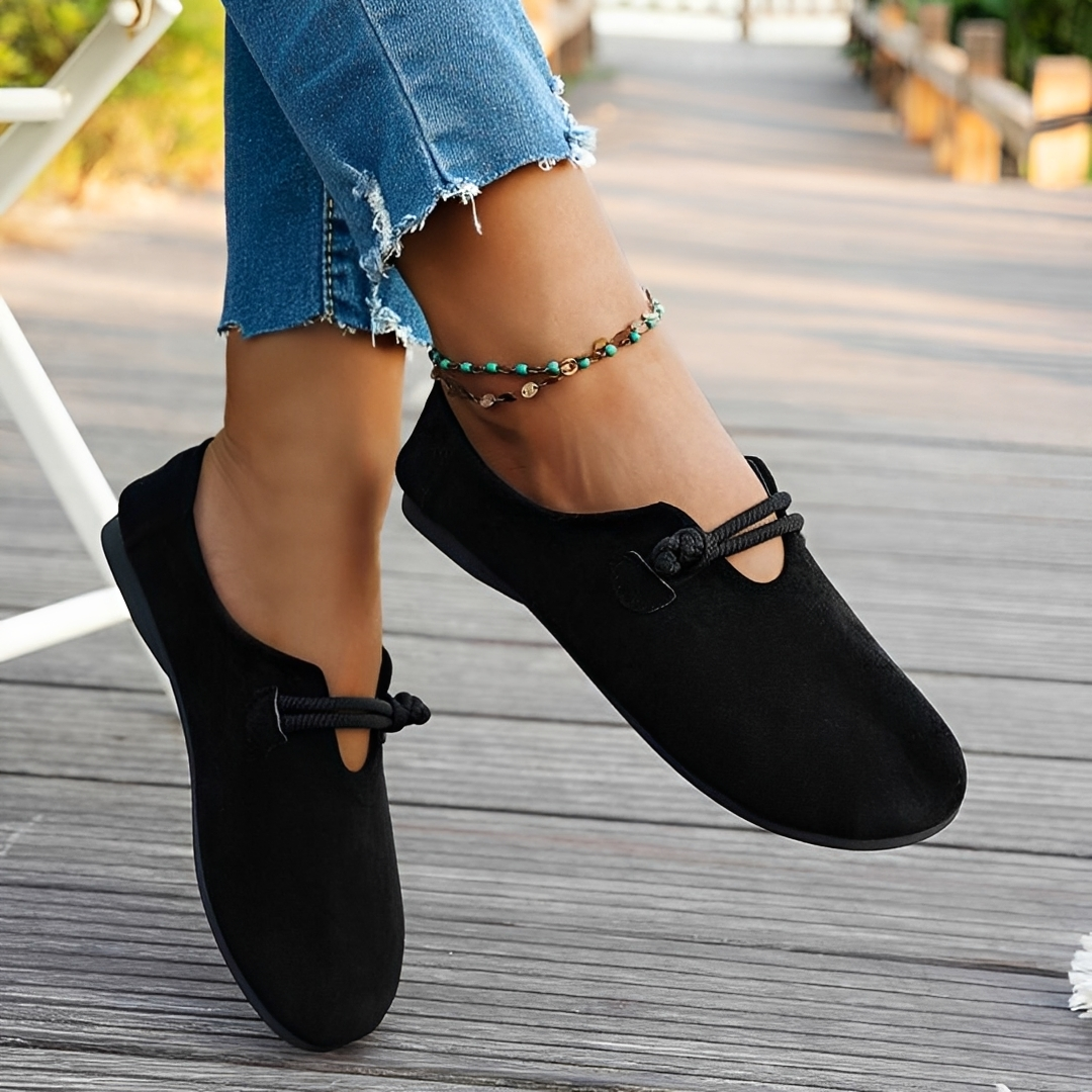 Marjorie - Zapatos Cómodos de Punta Redonda